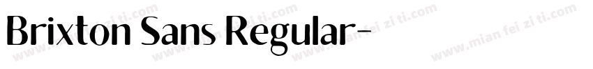 Brixton Sans Regular字体转换